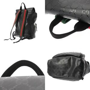 Gucci Backpack Black Imprime Daypack GG